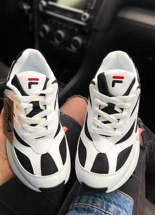 Fila venom white/black жіночі кросівки5 фото