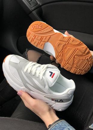 Fila venom white/grey женские кроссовки3 фото