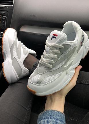 Fila venom white/grey женские кроссовки9 фото