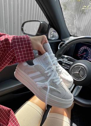 Женские кроссовки  adidas gazelle bold grey