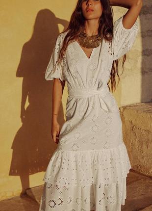 Zara сукня з прорізною вишивкою, s/m