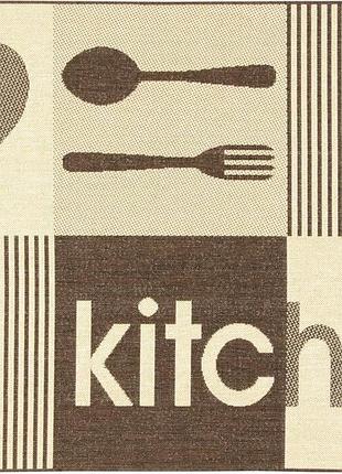 Ковер безворсовый на резиновой основе karat flex 19053/19 1.33x1.95 м прямоугольный коричневый бежевый