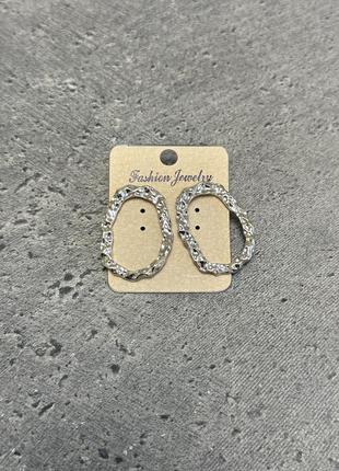 Сережки біжутерія розпродаж сріблясті