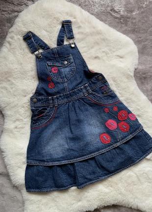 Джинсовый сарафан платье комбинезон