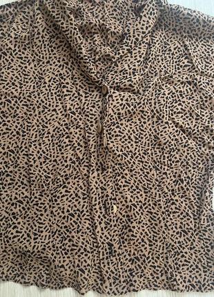 Винтажная блуза рубашка оверсаз в тигровый принт в анималистический принт летняя3 фото