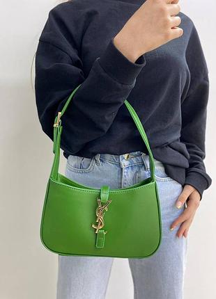 Женская сумка в стиле yves saint laurent green