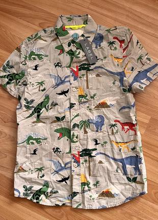 Сорочка рубашка динозаври 11-12 р zara