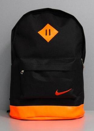 Рюкзак кож.дно черный / дно оранж2 фото