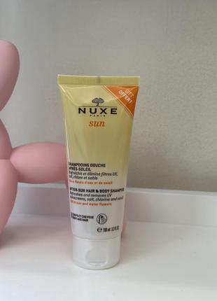 Шампунь гель после загара 2в1 nuxe sun care after sun shampoo nuxe body and hair shower