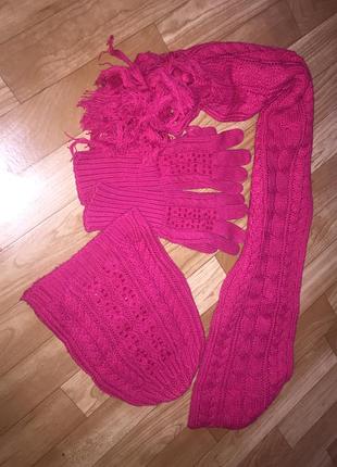 Набор шапка,шарф и перчатки