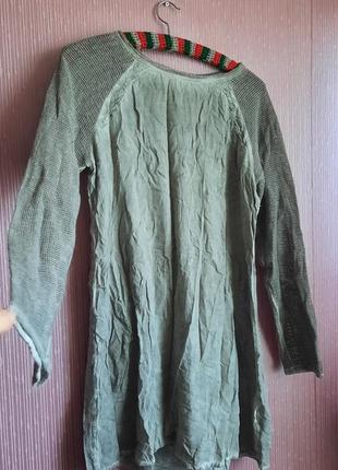 Дизайнерское платье туника мешковина как историческая винтажная этатно бохо от cream