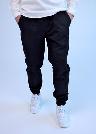 Брюки joggers коттоновые черного цвета