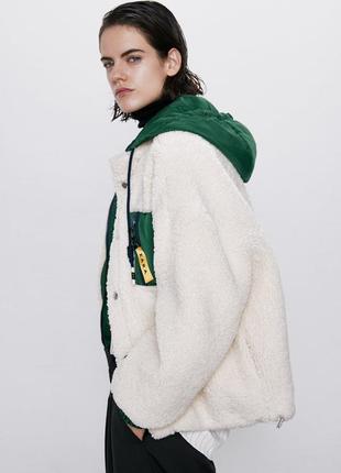 Комбинированная куртка zara — цена 2599 грн в каталоге Куртки ✓ Купить  женские вещи по доступной цене на Шафе | Украина #31087156
