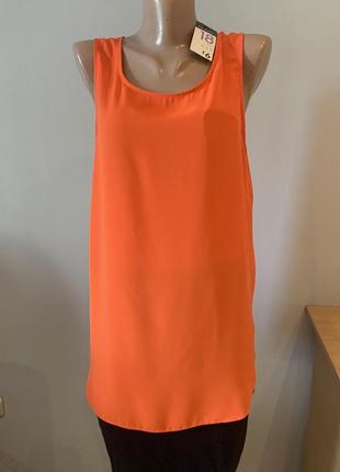 Стильная новая брендовая оранжевая блузка батал