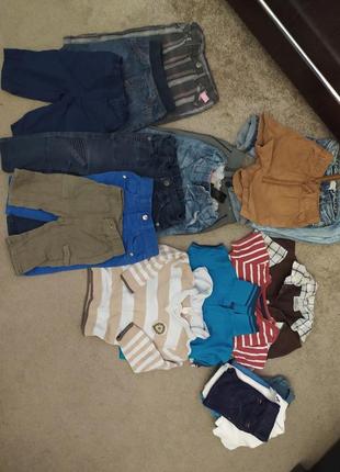 Пакет вещей на мальчика: брюки, шорты, футболки до 86 размера2 фото