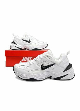 Чоловічі кросівки nike m2k tekno white black білі з чорним