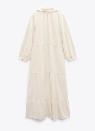 Zara -60% 💛 платье лен роскошное стильное хs, м4 фото