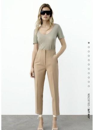 Брюки с высокой посадкой zara6 фото