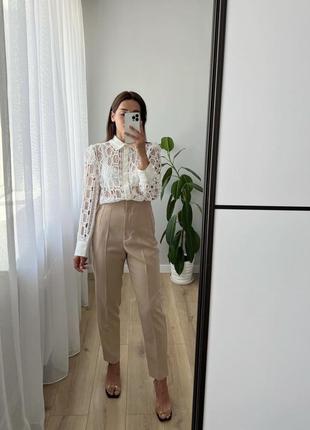 Брюки с высокой посадкой zara2 фото