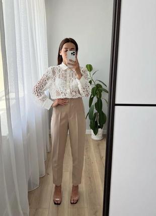 Брюки с высокой посадкой zara3 фото