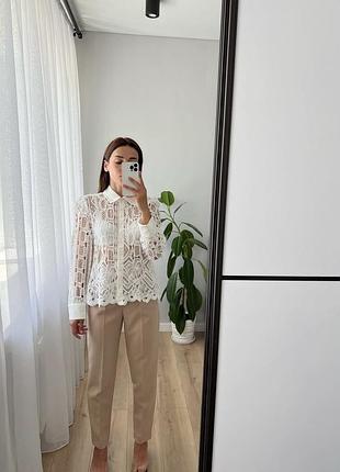 Брюки с высокой посадкой zara4 фото