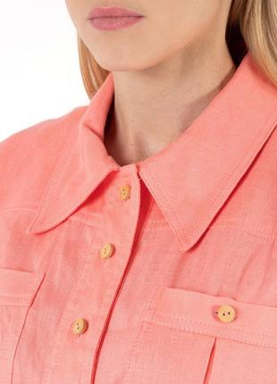 Удлиненная блуза с разрезами и карманами1 фото