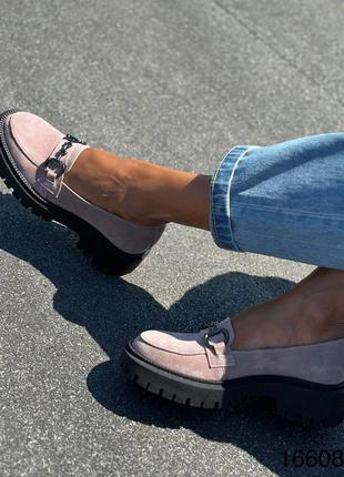 Туфли лоферы ❤️ невероятно удобные и стильные! топовая модель 🥰 натуральная кожа/замша8 фото