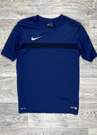 Nike dri-fit футболка 147-158 см 12-13 yrs спортивная синяя оригинал2 фото