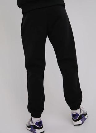 Чёрные спортивные штаны брюки на манжете jordan на флисе тёплые чорні теплі штани на флісі nike air jordan3 фото