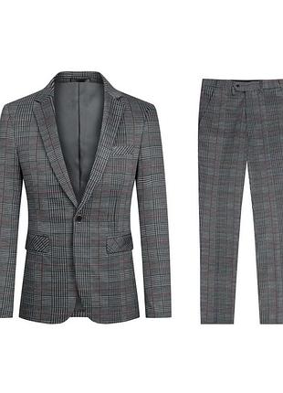 Мужской костюм boyland в клетку, пиджак и штаны xxl
