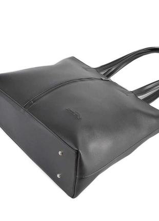 Классическая женская сумка из кожзама 728 черная3 фото