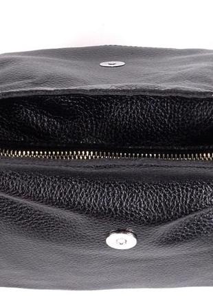 Оригинальная сумка-мессенджер из качественной натуральной кожи черный5 фото