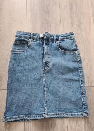 Джинсова юбка zara xs