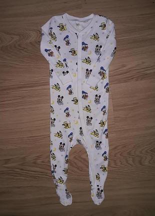 Человечек disney 6-9 м., пижама h&m 68-74