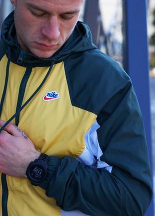 Чоловіча водонепроникна вітровка мужская демисезонная куртка ветровка nike heritage6 фото