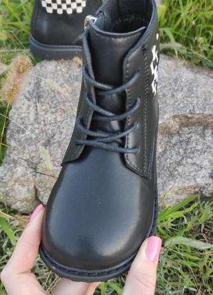 Дитячі утеплені черевики  для дівчат від тм леопард (розміри 26-30)/ детские ботинки3 фото