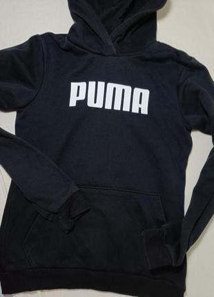 Флисовая толстовка puma. черная толстовка puma.