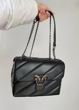 Женская сумка через плечо pinko puff black4 фото