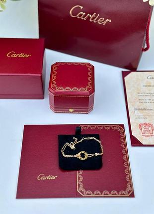 Браслет цепочка женский серебро 925 золотистый брендовый в стиле cartier люкс