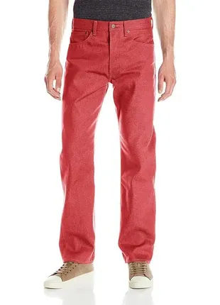 Джинсы мужские levis 501 original shrink to fit jeans red dahli