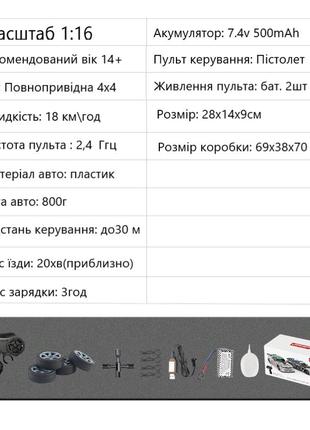 Машинка для дріфту на радіокеруванні toyota з димом. тойота повнопривідна на радіокеруванні чорна-біла4 фото