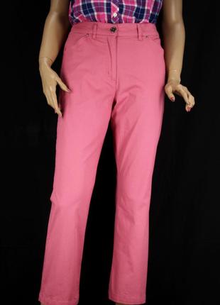 Класні бавовняні штани прямого крою cotton traders. розмір uk10 (s/m)