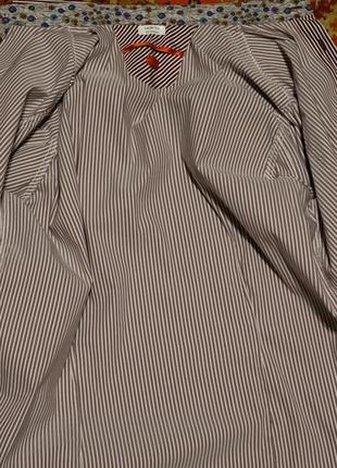 Формальная приталенная рубашка в узкую вертикальную полоску signum германия  l.4 фото