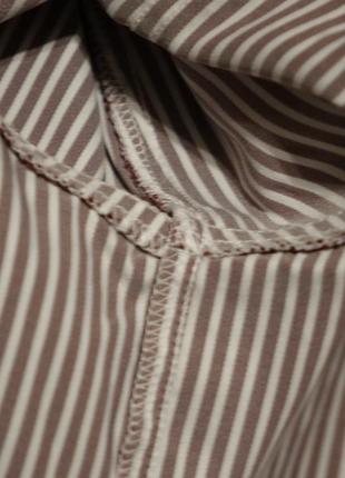 Формальная приталенная рубашка в узкую вертикальную полоску signum германия  l.7 фото