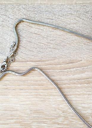 Подвеска ожерелье колье цепочка серебряного цвета абстракция треугольник3 фото