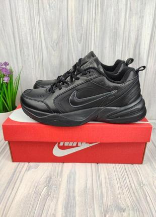 Кроссовки мужские nike air monarch thermo all black осенние/демисезонные