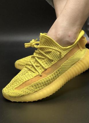 Кросівки текстильні adidas yeezy 350 boost, жовтий, рефлектив(41,43,44)5 фото