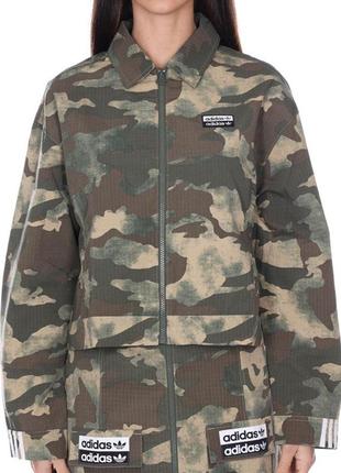 Женская камуфляжная водонепроницаемая куртка ветровка adidas originals modern camo track jacket2 фото