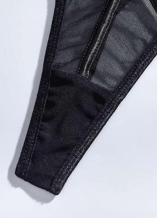 Комплект белья черный с поясом2 фото