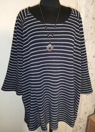 Трикотажная,фактурная,асимметричная блузка с замочками,большого размера,германия2 фото